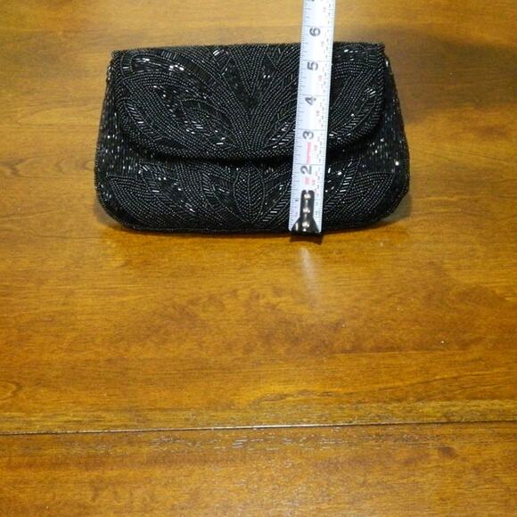 Vintage Preston & York Black Beaded Evening Purse Handbag - Picture 4 of 9